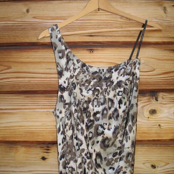 NWT Alexia Admor One Shoulder Gold Leopard Mini Dress - Picture 5 of 12